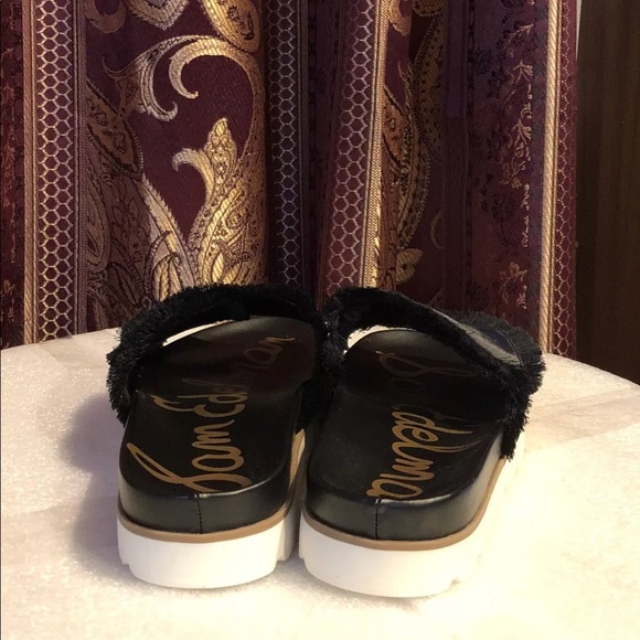 Sam Edelman Mares Satin Adjustable Slides, Black 8 - Picture 3 of 8